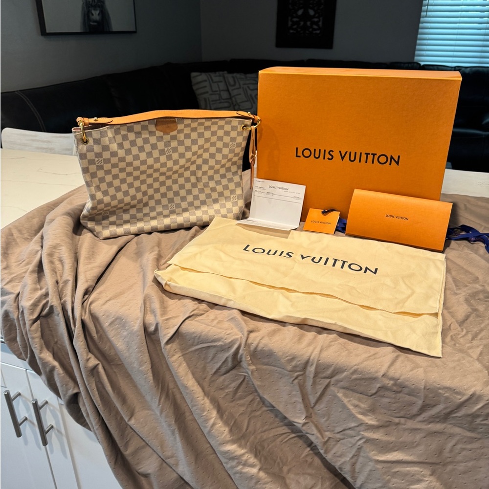 Louis Vuitton Graceful MM bag Damier Azur Canvas - Picture 4 of 10